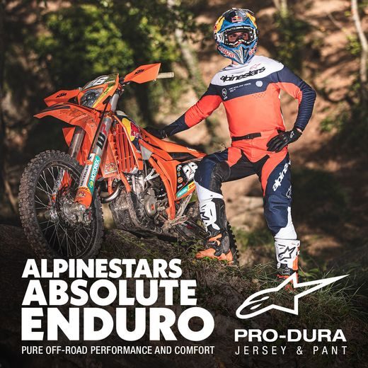 KALHOTY PRO-DURA, ALPINESTARS (MODRÁ/ORANŽOVÁ/BÍLÁ) 2025
