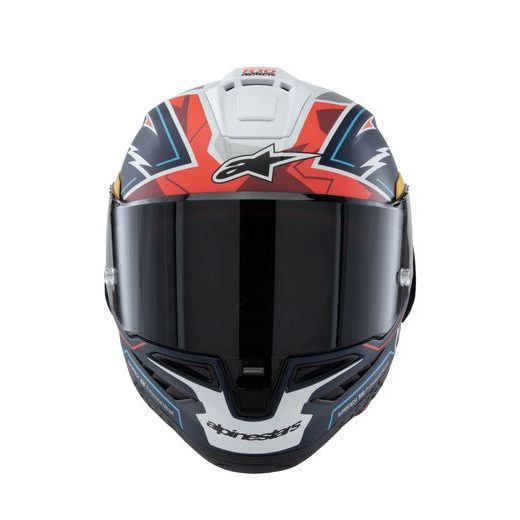 PŘILBA SUPERTECH R10 LIMITOVANÁ EDICE PEDRO ACOSTA, ALPINESTARS (MODRÁ/ČERVENÁ/BÍLÁ MATNÁ) 2025