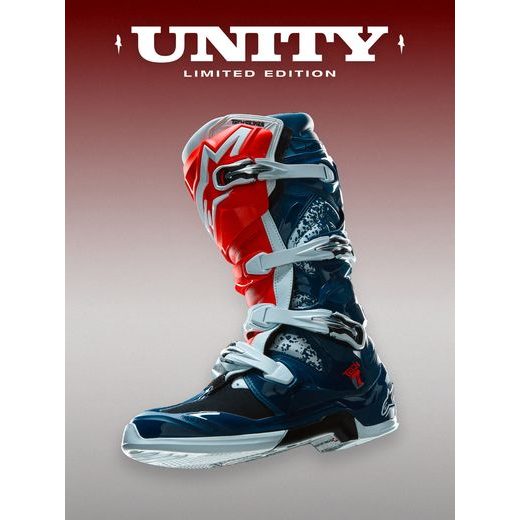 ALPINESTARS TECH 7 LIMITOVANÁ EDÍCIA UNITY – MOTOKROSOVÉ A ENDURO TOPÁNKY (MOTO ČIŽMY) (ČERVENÁ/BIELA/MODRÁ) 2026