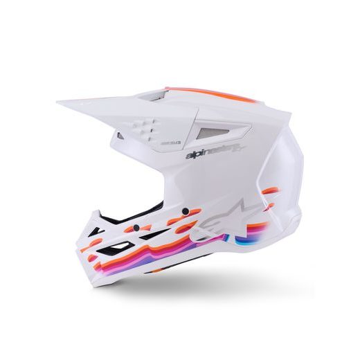 PRILBA S-M3 FORCE, ALPINESTARS (BÍLÁ/ŽLUTÁ/RŮŽOVÁ/FIALOVÁ) 2026