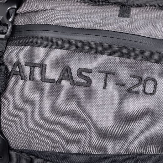 BRAŠNA NA SEDADLO SPOLUJEZDCE ATLAS T-20 ADVANCED TOURPACK, OXFORD (SIVÁ, OBJEM 20 L)