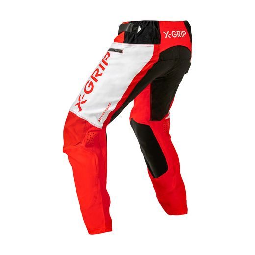 MOTOKROSOVÉ NOHAVICE X-GRIP TUNGSTEN – ČERVENÁ, S VRECKAMI