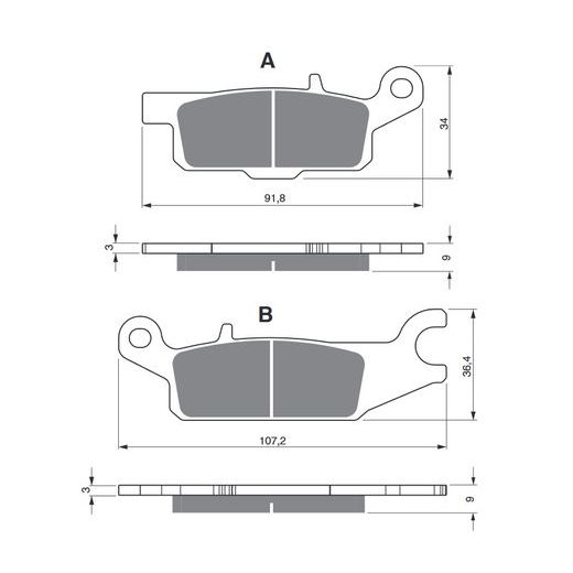 BRZDOVÉ OBLOŽENIE GOLDFREN 255 S3