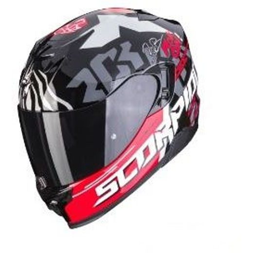 SCORPION PRILBA NA MOTOCYKEL EXO-520 EVO AIR ROK BAGOROS, ČIERNA/BIELA/ČERVENÁ