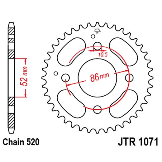 REŤAZOVÁ ROZETA JT JTR 1071-31 31 ZUBOV,520
