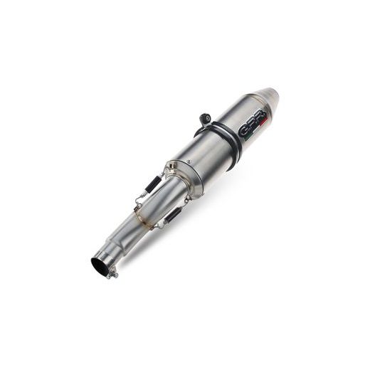 SLIP-ON EXHAUST GPR DEEPTONE ATV.39.5 BRUSHED STAINLESS STEEL INLCUDING REMOVABLE DB KILLER AND LINK PIPE