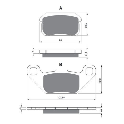 BRZDOVÉ OBLOŽENIE GOLDFREN 283 S3