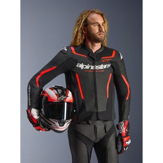ALPINESTARS GP FORCE V2 – MOTOCYKLOVÁ BUNDA NA CESTNÚ JAZDU (ČIERNA/ČERVENÁ FLUO/BIELA) 2026