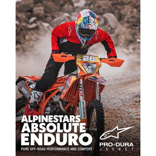 ALPINESTARS PRO-DURA – ENDURO BUNDA NA MOTORKU (ČIERNA/ČERVENÁ/BIELA) 2025