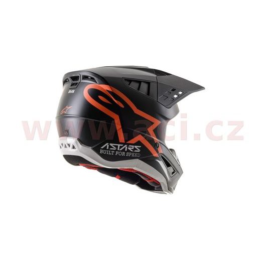 PRILBA S-M5 COMPASS 2022, ALPINESTARS (MATNÁ ČERNÁ/ORANŽOVÁ FLUO)