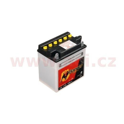 BATÉRIA 12 V, YB10 L-B, 11AH, 140A, BANNER BIKE BULL 135X90X145