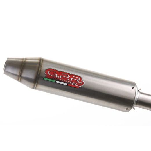 SLIP-ON EXHAUST GPR DEEPTONE CAN.9.DE BRUSHED STAINLESS STEEL INCLUDING REMOVABLE DB KILLER AND LINK PIPE