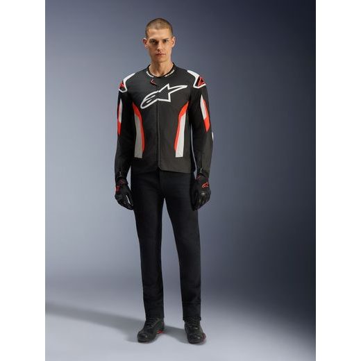 ALPINESTARS T-GP AIR – MOTOCYKLOVÁ BUNDA NA CESTNÚ JAZDU (ČIERNA/ČERVENÁ FLUO) 2026