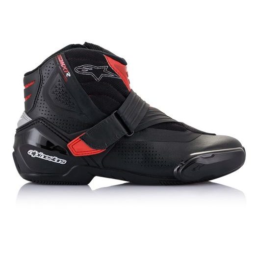 TOPÁNKY SMX-1 R VENTED 2022, ALPINESTARS (ČERNÁ/ČERVENÁ, PERFOROVANÁ OBŠÍVKA)
