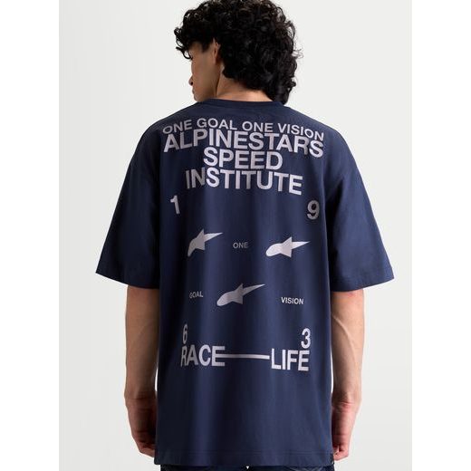 ALPINESTARS INSTITUTE OVERSIZED CSF – VOĽNOČASOVÉ MOTO TRIČKO (MODRÁ)