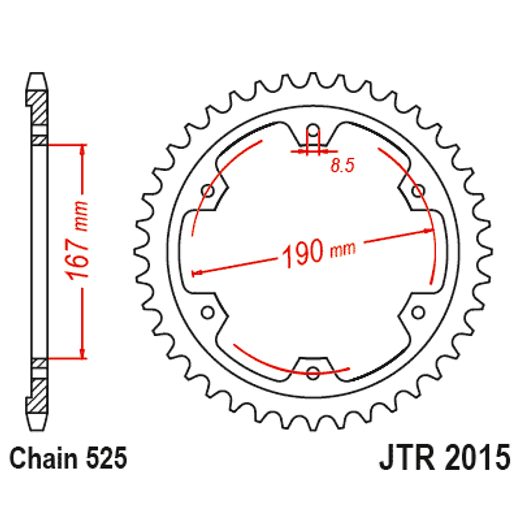 REŤAZOVÁ ROZETA JT JTR 2015-50 50T, 525