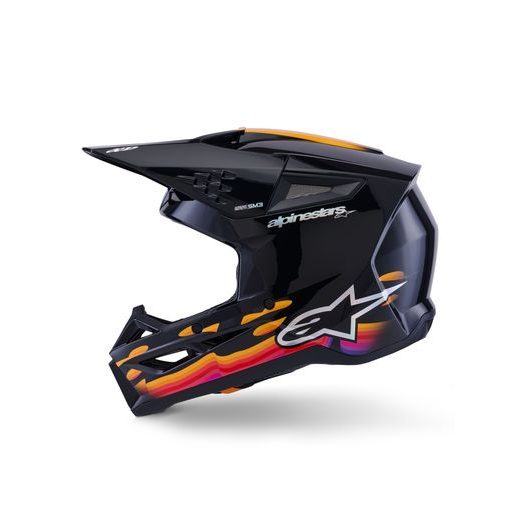 PRILBA S-M3 FORCE, ALPINESTARS (ČERNÁ/ŽLUTÁ/ČERVENÁ/BÍLÁ) 2026
