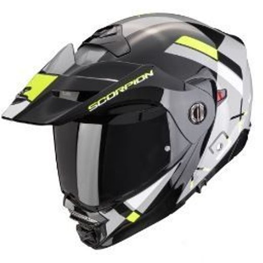 SCORPION PRILBA NA MOTOCYKEL ADX-2 GALANE, ČIERNA/STRIEBORNÁ/FLUO ŽLTÁ