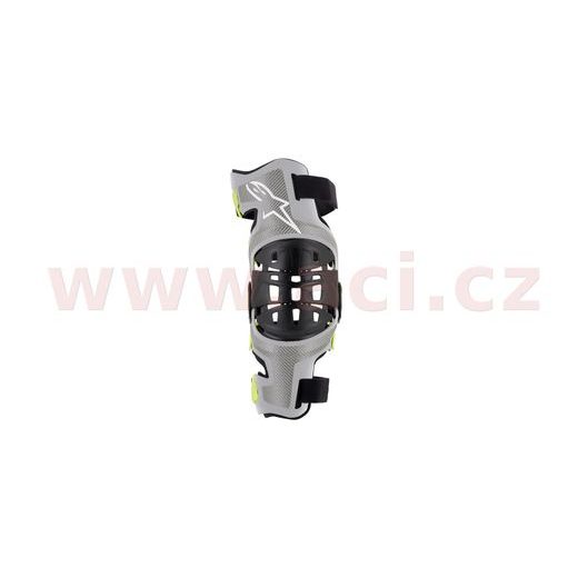 KOLENNÍ ORTÉZY BIONIC-7 2022, ALPINESTARS (STŘÍBRNÁ/ŽLUTÁ FLUO, PÁR)