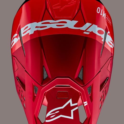 PŘILBA SUPERTECH S-M10 FLOOD, ALPINESTARS (ČERVENÁ FLUO/ČERVENÁ) 2024