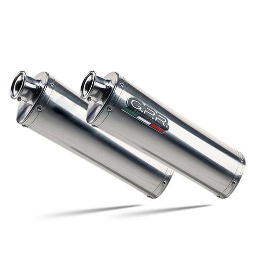 DVOJITÁ KONCOVKA VÝFUKU SLIP - ON GPR TRIOVAL K.163.CAT.TRI LEŠTENÁ NEREZOVÁ OCEĽ INCLUDING REMOVABLE DB KILLERS, LINK PIPES AND CATALYSTS