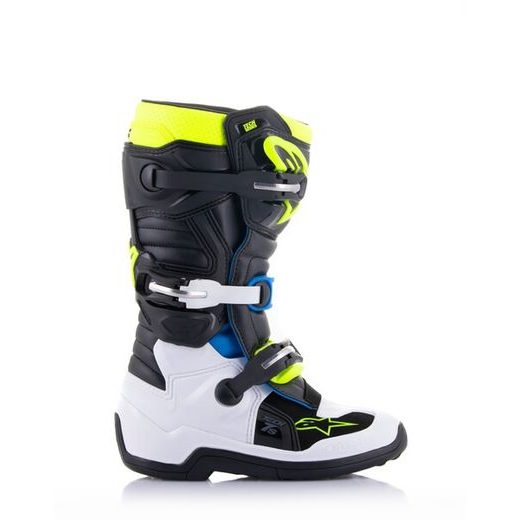 TOPÁNKY TECH 7 S, ALPINESTARS, DETSKÉ (ČIERNA/BIELA/ŽLTÁ FLUO/MODRÁ) 2023