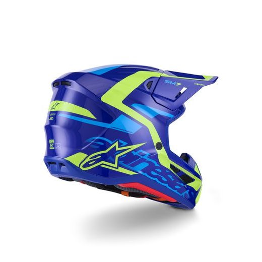 PRILBA SM7 DEED, ALPINESTARS (MODRÁ/ŽLUTÁ FLUO) 2026