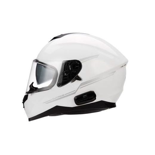 PRILBA S HEADSETEM OUTRIDE, SENA (LESKLÁ BIELA)