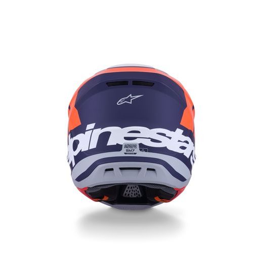 PRILBA SM7 CORE, ALPINESTARS (ORANŽOVÁ/MODRÁ/BÍLÁ/MATNÁ) 2026