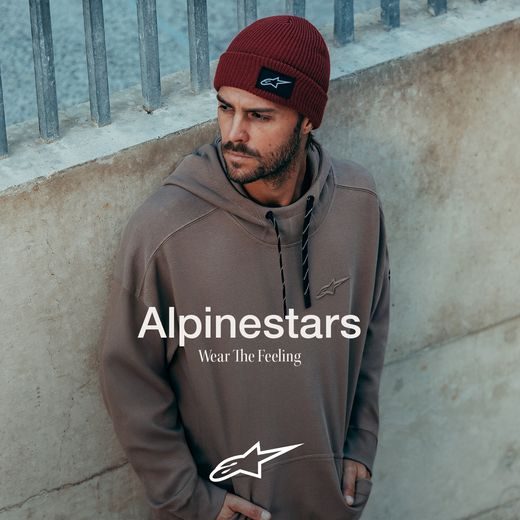 ALPINESTARS CAMINO TEXTURED OVERSIZED HOODIE – VOĽNOČASOVÁ MOTO MIKINA (SVETLO HNEDÁ)