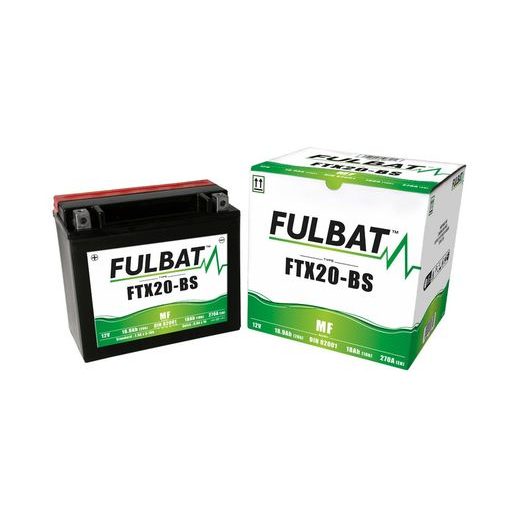 BATÉRIA 12 V, YTX20-BS, 18AH, 270A, BEZÚDRŽBOVÁ MF AGM 175X87X155 FULBAT (VR. BALENIE ELEKTROLYTU)
