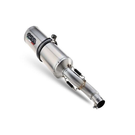 DVOJITÁ KONCOVKA VÝFUKU SLIP - ON GPR SATINOX Y.44.CAT.SAT BRUSHED STAINLESS STEEL INCLUDING REMOVABLE DB KILLERS, LINK PIPES AND CATALYSTS