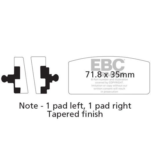BRZDOVÉ OBLOŽENIE EBC FA022V