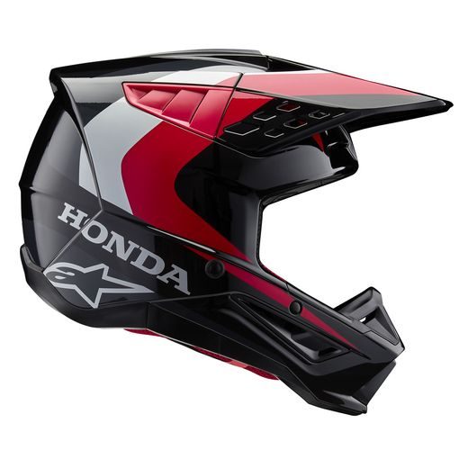 PŘILBA S-M5 HONDA KOLEKCE, ALPINESTARS (ČERNÁ/ČERVENÁ/ŠEDÁ) 2024