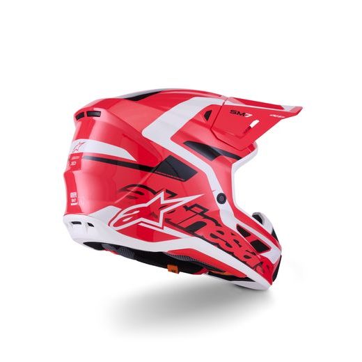 PRILBA SM7 DEED, ALPINESTARS (ČERVENÁ/ČERNÁ/BÍLÁ) 2026