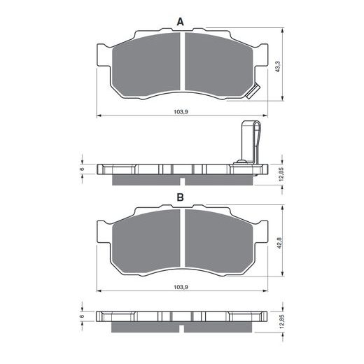 BRZDOVÉ OBLOŽENIE GOLDFREN 339 S33 OFF-ROAD FRONT