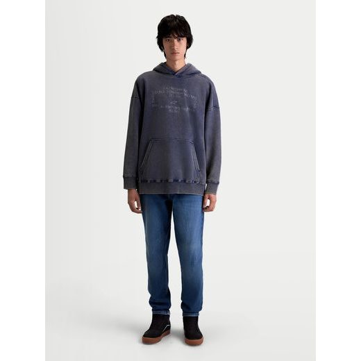 ALPINESTARS INFINITE WASHED OVERSIZED HOODIE – VOĽNOČASOVÁ MOTO MIKINA (SEPRANÁ MODRÁ)
