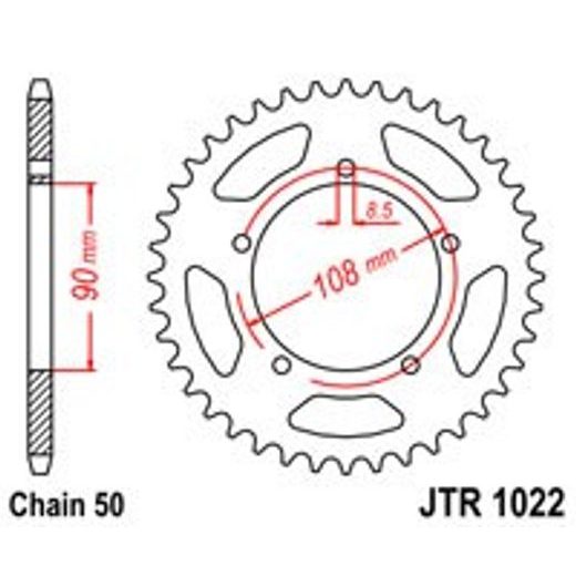 REŤAZOVÁ ROZETA JT JTR 1022-40 40 ZUBOV,530