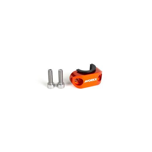 AWORKX OTOČNÁ OBJÍMKA PÁČKY, ORANŽOVÁ – KTM EXC 150 / 250 TBI '24–'25, EXC 150 TPI '20–'23, EXC 250 / 300 '06–'17, EXC 250 / 300 TPI '18–'23; HUSQVARNA FC 250 / 450 '14–'26, FC 350 '14–'25, FE 250 / 350 / 450 / 501 '14–'26, TC 125 / 250 '14–'26; GASGAS MC