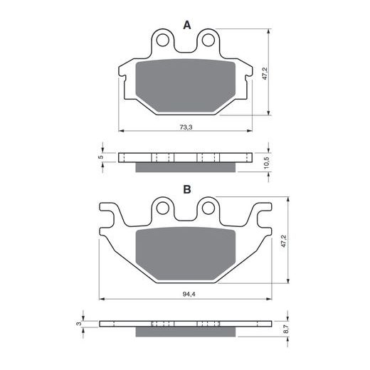BRZDOVÉ OBLOŽENIE GOLDFREN 230 AD