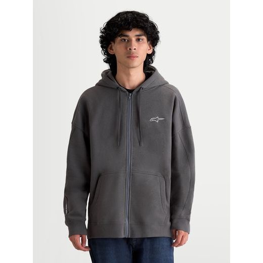 ALPINESTARS ENTITY OVERSIZED HOODIE – VOĽNOČASOVÁ MOTO MIKINA (TMAVO SIVÁ)