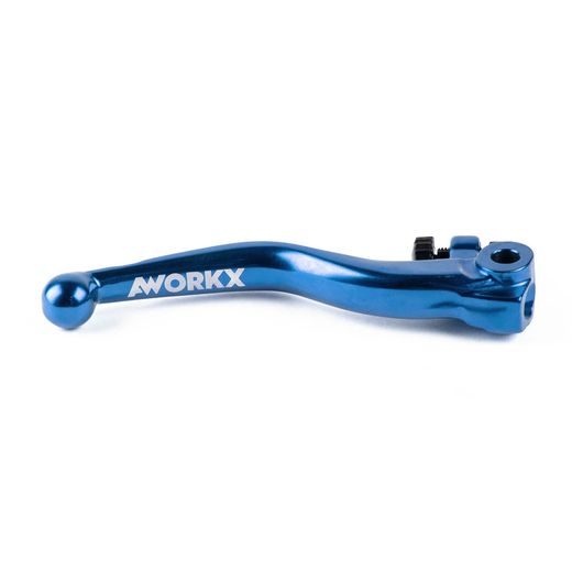 AWORKX KOVANÁ BRZDOVÁ PÁČKA (PÁČKA PREDNEJ BRZDY), MODRÁ – HUSQVARNA FE 250 / 350 / 450 / 501 '22–'24, TE 150 / 250 / 300 '24, TE 150 / 250 / 300 I '22–'23; GASGAS EC 250 '21–'25, EC 300 '21–'26, EC 300 GP '26, EC-F 250 '21–'25, EC-F 350 '21–'26, EC-F 450