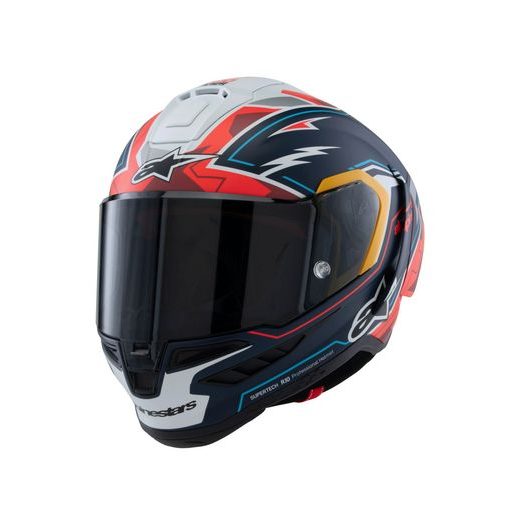 PŘILBA SUPERTECH R10 LIMITOVANÁ EDICE PEDRO ACOSTA, ALPINESTARS (MODRÁ/ČERVENÁ/BÍLÁ MATNÁ) 2025