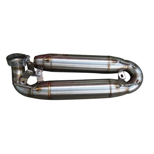 DUAL SLIP-ON EXHAUST GPR DEEPTONE BL.8.1.RE.DE BRUSHED STAINLESS STEEL INCLUDING REMOVABLE DB KILLERS, LINK PIPES AND CATALYSTS