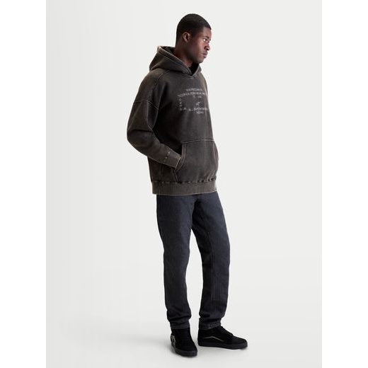 ALPINESTARS INFINITE WASHED OVERSIZED HOODIE – VOĽNOČASOVÁ MOTO MIKINA (SEPRANÁ ČIERNA)