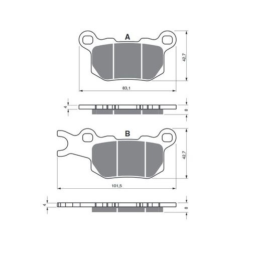BRZDOVÉ OBLOŽENIE GOLDFREN 375 K5