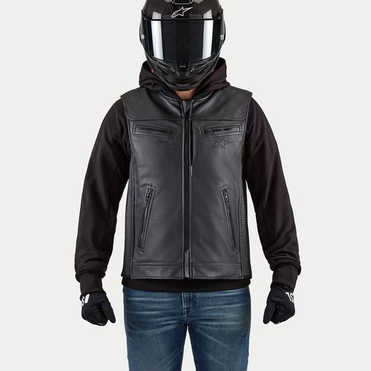 ALPINESTARS AIRBAGOVÁ VESTA TECH-AIR®3 LEATHER SYSTÉM – AIRBAGOVÝ SYSTÉM NA MOTORKU (ČIERNA) 2025