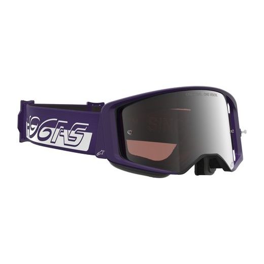 ALPINESTARS SUPERTECH VISION HUNTA96 XXV – MOTOKROSOVÉ OKULIARE NA MX A ENDURO (FIALOVÁ/BIELA, ZRKADLOVÉ STRIEBORNÉ PLEXI) 2026