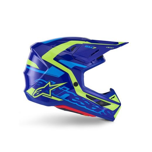 PRILBA SM7 DEED, ALPINESTARS (MODRÁ/ŽLUTÁ FLUO) 2026