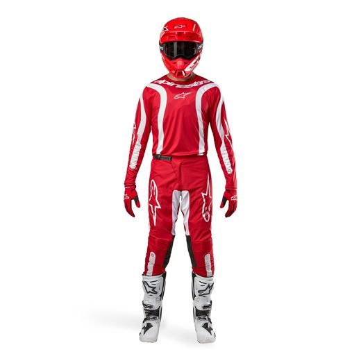 KALHOTY FLUID LURV, ALPINESTARS (ČERVENÁ/BÍLÁ) 2024